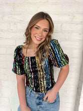 Load image into Gallery viewer, New Goals Ahead Multi Sequin Bodysuit