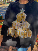 Load image into Gallery viewer, Queen Of Christmas Tree Fringe Sweatshirt