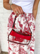 Load image into Gallery viewer, Clear Red Faux Leather Shoulder Hand Bag