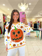 Load image into Gallery viewer, Queen Of Sparkles White Pumpkin Icon Sweatshirt