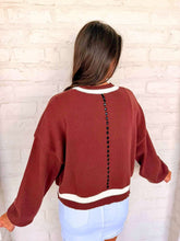 Load image into Gallery viewer, Queen Of Sparkles Brown Football Sweater