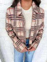 Load image into Gallery viewer, Checkered Pattern Almond  Mix Jacket