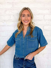 Load image into Gallery viewer, Deeply Cute Denim Top