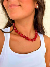 Load image into Gallery viewer, Resin Round Red Necklace