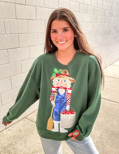 Queen Of Sparkles Dark Green Cajun Nutcracker Sweatshirt