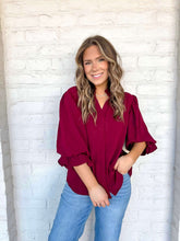 Load image into Gallery viewer, Anything and Everything Burgundy Top