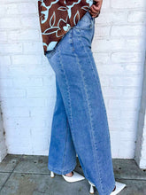 Load image into Gallery viewer, Take It Easy Wide Leg Denim Pants