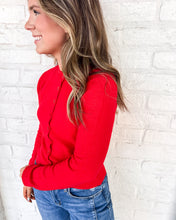 Load image into Gallery viewer, Next Chapter Red Cardigan Top