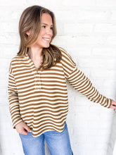 Load image into Gallery viewer, Fired Up Camel Stripe Top