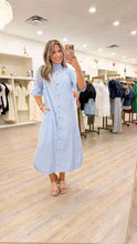Load image into Gallery viewer, Stripe Status Blue Dress