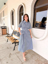 Load image into Gallery viewer, Signs of Stripes Black Dress