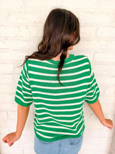 Load image into Gallery viewer, Dressed In Stripes Green Top