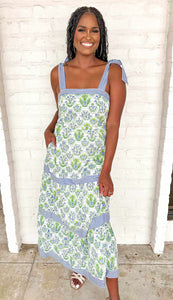 Blue Me Away Green Dress