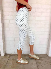 Load image into Gallery viewer, The Capri Polka Dot White Leggings