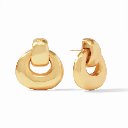 Julie Vos Doorknocker Gold earring, gold drop earring, gold earring