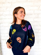 Load image into Gallery viewer, Queen Of Multi Skeleton Sweater Black