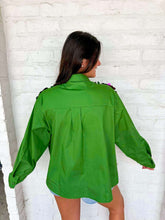 Load image into Gallery viewer, Queen Of Sparkles Dark Green Multi Sequin Paillette Cotton Top