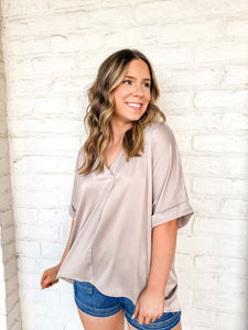 Not So Basic Top Beige