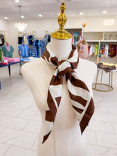 Load image into Gallery viewer, Large Vintage Zebra Print Bandana Scarf