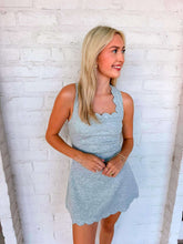 Load image into Gallery viewer, Easily My Favorite Grey Scallop Dress