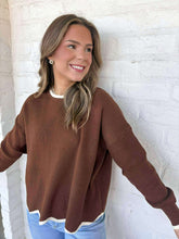 Load image into Gallery viewer, Waving Goodbye Brown Sweater