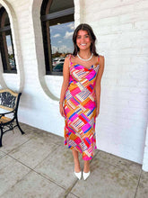 Load image into Gallery viewer, THML Abstract Care Satin Pink Dress