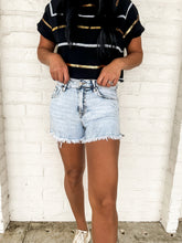 Load image into Gallery viewer, Listen To Your Heart Shorts Acid Wash