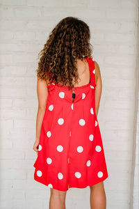Succeed First Red Polka Dot Dress