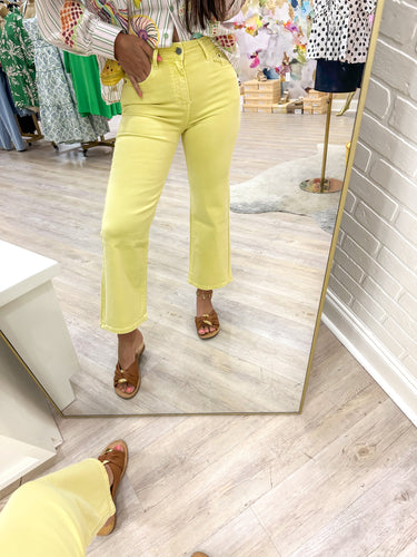Sunshine Days Ahead Yellow Wide Leg Jean
