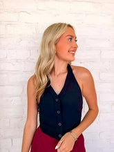 Load image into Gallery viewer, A Chic Halter Black Top