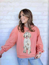 Load image into Gallery viewer, Queen Of Sparkles Peach Doodle Sweatshirt