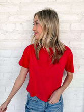 Load image into Gallery viewer, Fill My Cup Cropped Ruby Tee