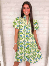 Load image into Gallery viewer, Easy Going Green &amp; Blue Dress