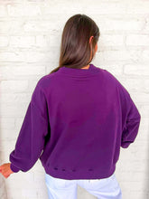 Load image into Gallery viewer, Queen Of Sparkles Dark Purple Gingham Witch Hat Mockneck