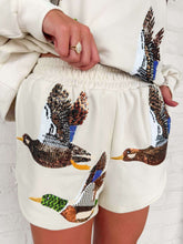 Load image into Gallery viewer, Queen Of Sparkles Ivory Flying Duck Shorts