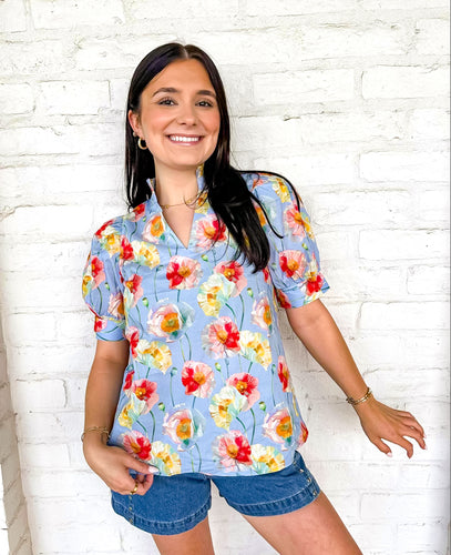 Head Over Heels Light Blue Top