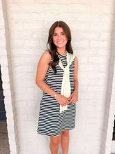 Load image into Gallery viewer, The Great Divide Cream &amp; Navy Stripe Dress