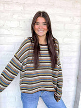 Load image into Gallery viewer, Create More Brown Multi Sweater