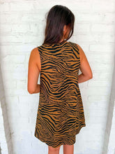 Load image into Gallery viewer, Living In Linen Tiger Print Dress