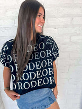 Load image into Gallery viewer, Rodeo Scattered Black Top