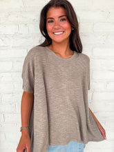 Load image into Gallery viewer, Sunset Stroll Ash Mocha Oversized Top