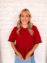 Load image into Gallery viewer, Basic Work Cabernet Top