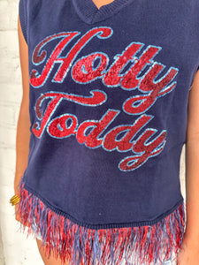 Queen Of Sparkles Ole Miss Feather Bottom Sweater Tank