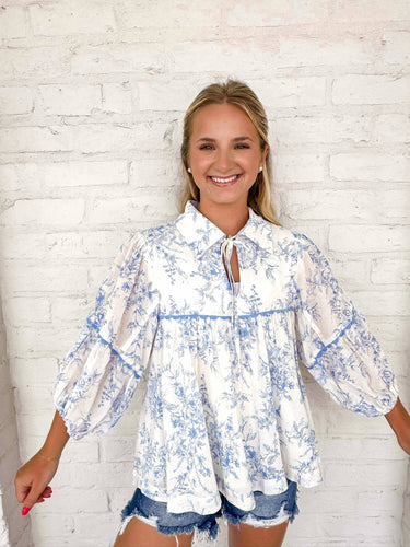 Pretty Little Moment Blue Top