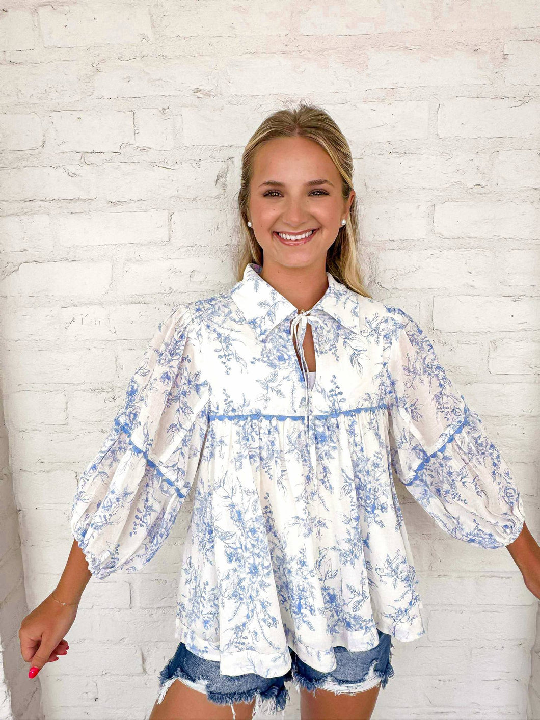 Pretty Little Moment Blue Top