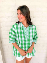 Load image into Gallery viewer, Checkered Craze Green Top