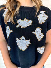 Load image into Gallery viewer, Ghost Crew Neck Black Sweater