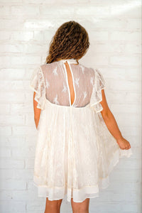 Make A Deal Cream Lace Dress