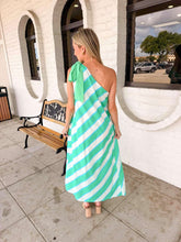 Load image into Gallery viewer, Stripes Of Hope Green Dress