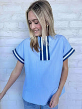 Load image into Gallery viewer, THML Counting The Days Blue Top